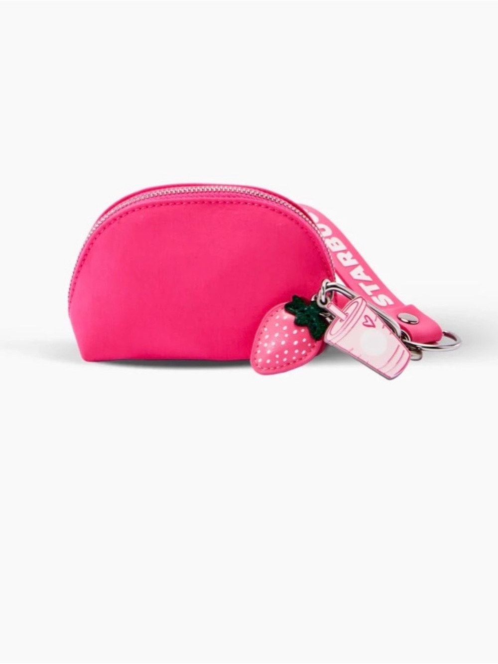 Strawberry Pink Keychain Pouch - Picture 2 of 2